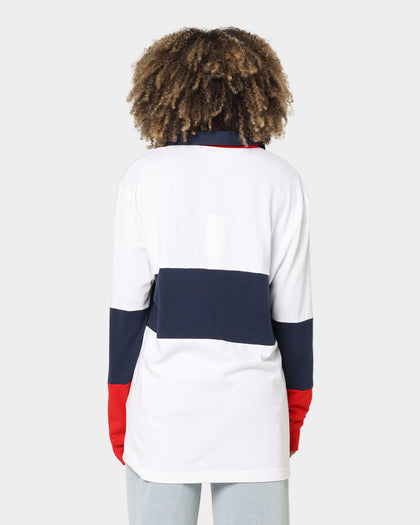 Tommy Jeans Archive Rugby Polo Shirt White/Multi-coloured