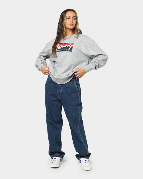 Tommy Jeans Tommy Graphic Flag Crewneck Light Grey Heather