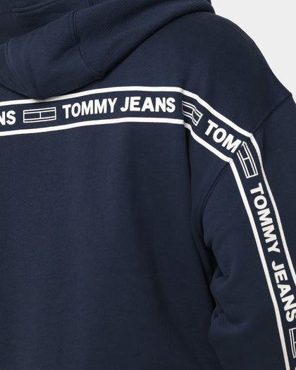 Tommy Jeans Tape Quarter Zip Hoodie Twilight Navy