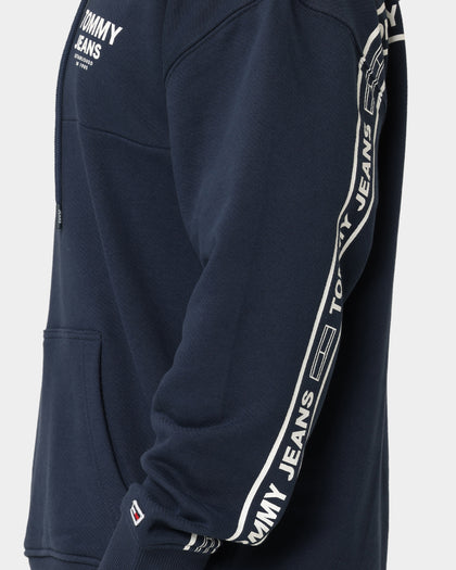 Tommy Jeans Tape Quarter Zip Hoodie Twilight Navy