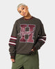 National Collegiate Athletic Association Harvard Letter Mark Panel Crewneck Steel