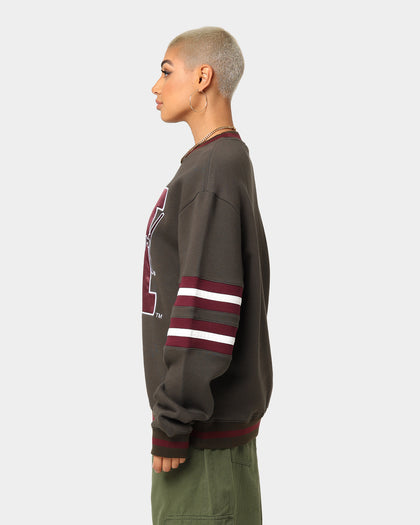 National Collegiate Athletic Association Harvard Letter Mark Panel Crewneck Steel