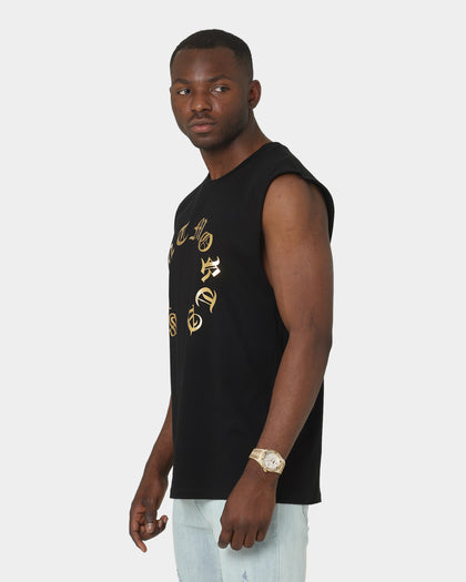 Saint Morta Humanity Oversized Muscle T-Shirt Black/Gold