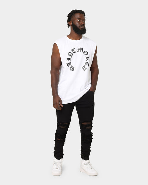 Saint Morta Humanity Oversized Muscle T-Shirt White