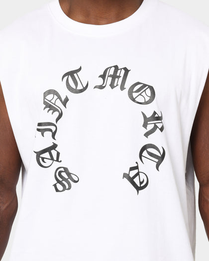Saint Morta Humanity Oversized Muscle T-Shirt White