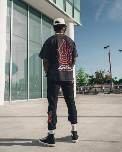 Goat Crew x Avatar: The Last Airbender Fire Elements Vintage T-Shirt Black Wash