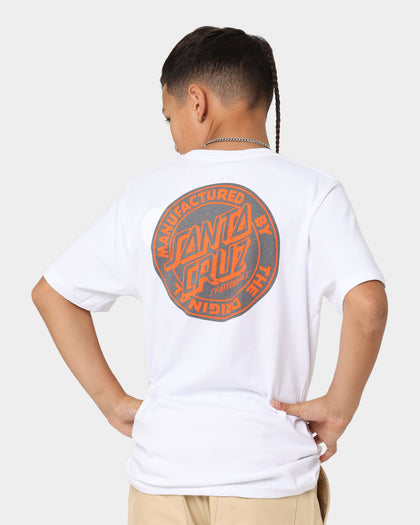 Santa Cruz Kids' Reverse MFG Dot T-Shirt White
