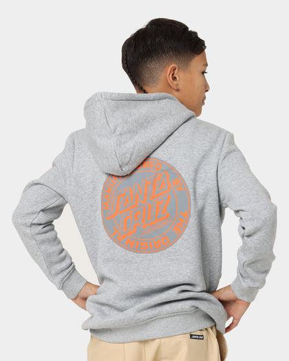 Santa Cruz Kids' Reverse MFG Dot Pullover Hoodie Grey Marle