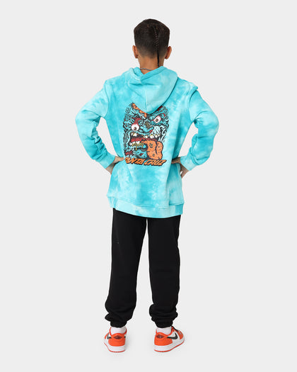 Santa Cruz Kids' Roskopp Face Two Hoodie Teal Tie Dye