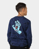 Santa Cruz Kids' Screaming Hand Tie Dye Long Sleeve T-Shirt Navy Tie Dye
