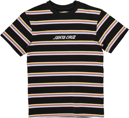 Santa Cruz Kids' Solid Stripe Yarn Dye T-Shirt Black Stripe
