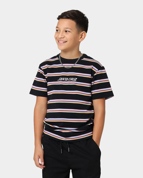 Santa Cruz Kids' Solid Stripe Yarn Dye T-Shirt Black Stripe