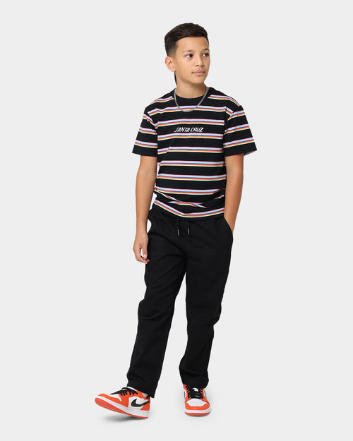 Santa Cruz Kids' Solid Stripe Yarn Dye T-Shirt Black Stripe