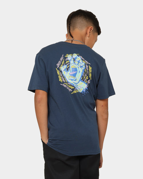 Santa Cruz Kids' Spiral Hand T-Shirt Navy