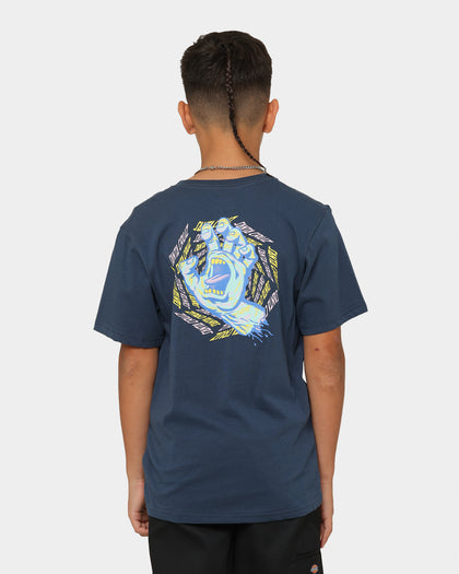 Santa Cruz Kids' Spiral Hand T-Shirt Navy