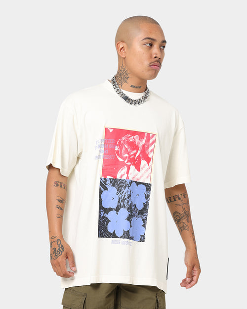 Dead Studios Flower Wave T-Shirt Bone/Mullti-Coloured