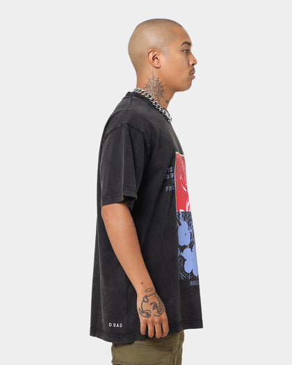 Dead Studios Flower Wave Vintage T-Shirt Vintage Black/Multi-Coloured