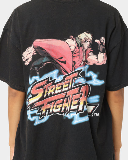 Goat Crew X Street Fighter Ken Masters Vintage T-Shirt Black Wash