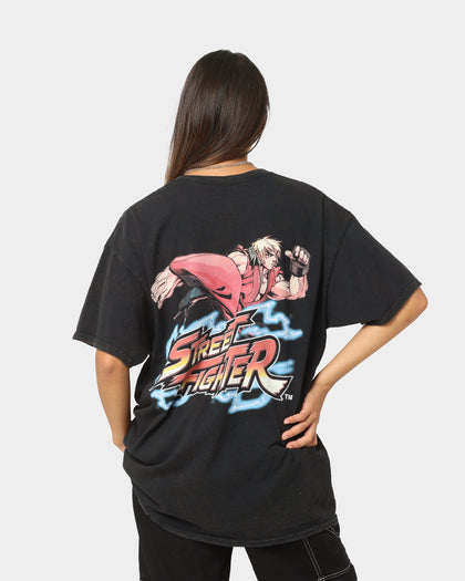 Goat Crew X Street Fighter Ken Masters Vintage T-Shirt Black Wash