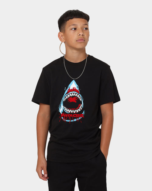 Santa Cruz Kids' Speed Wheels Shark Front T-Shirt Black