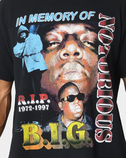 Notorious B.I.G In Memory Big Vintage T-Shirt Black Wash