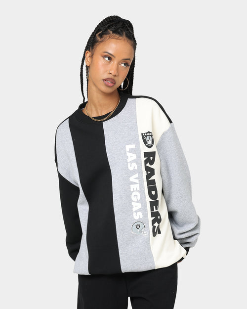 Majestic Athletic Las Vegas Raiders Panel Block Crewneck Black