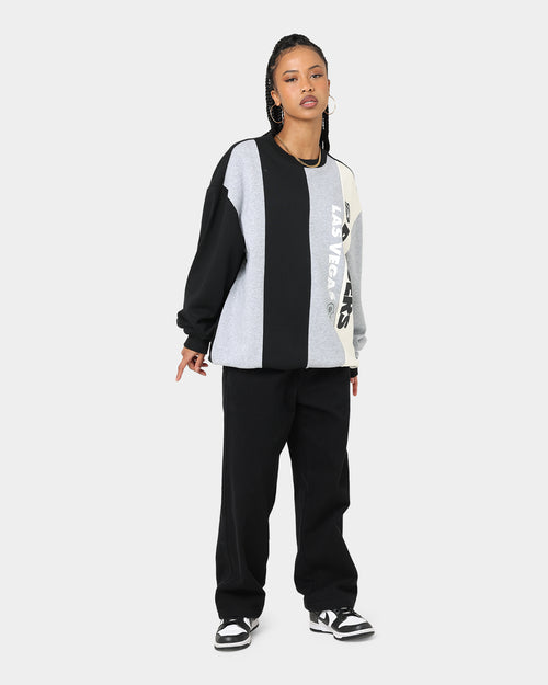 Majestic Athletic Las Vegas Raiders Panel Block Crewneck Black