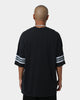 Majestic Athletic Las Vegas Raiders Vintage Sports Stripe Sleeve T-Shirt Faded Black