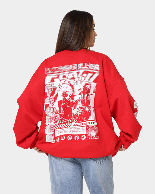 Goat Crew Anime Crewneck Red