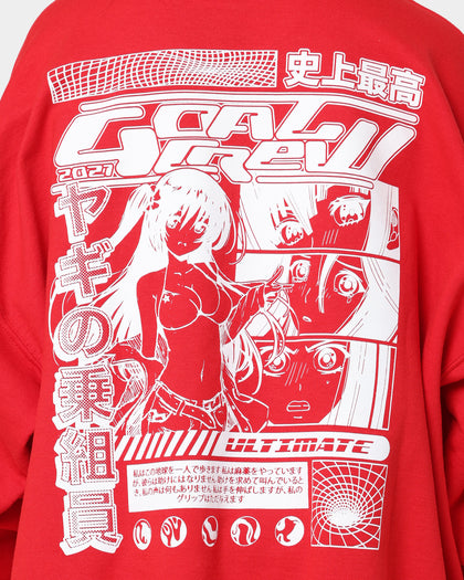 Goat Crew Anime Crewneck Red