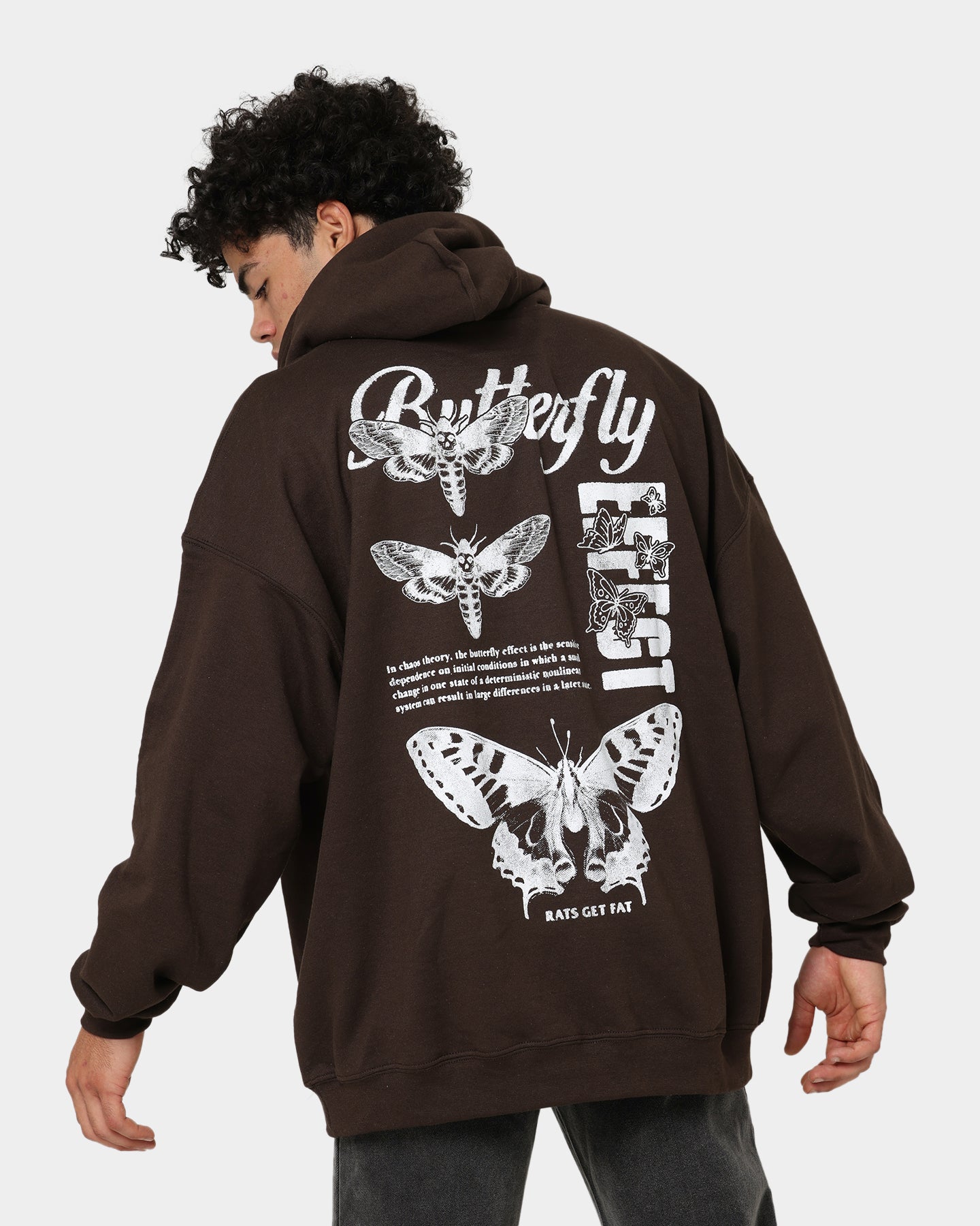 Rats Get Fat Butterfly Effect Hoodie Brown | Culture Kings US