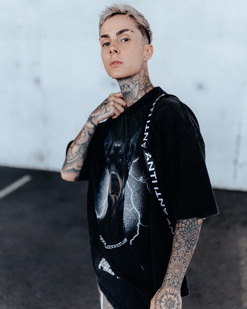 Loiter Dog Days T-Shirt Black Wash