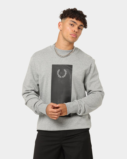 Fred Perry Block Print Crewneck Steel Marle