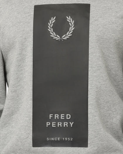 Fred Perry Block Print Crewneck Steel Marle