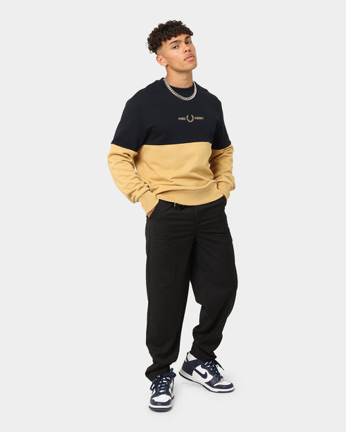 Fred Perry Colour Block Crewneck Desert