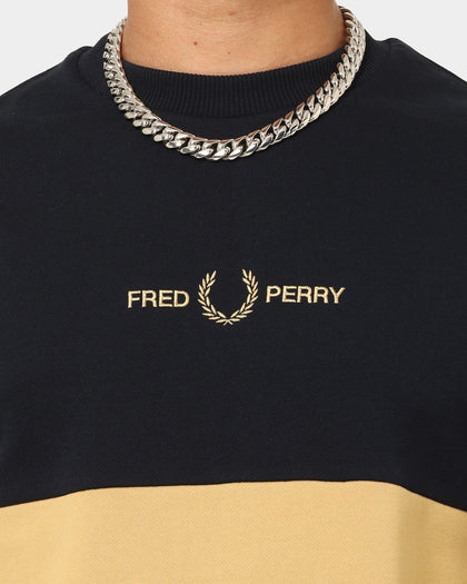 Fred Perry Colour Block Crewneck Desert