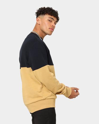 Fred Perry Colour Block Crewneck Desert