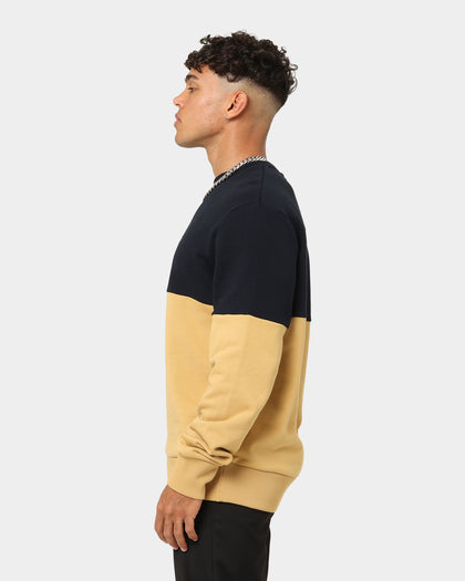 Fred Perry Colour Block Crewneck Desert
