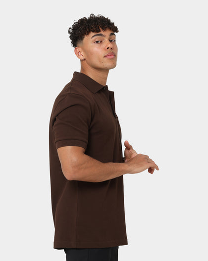 Fred Perry Pique Polo Shirt Rich Brown