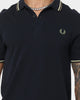 Fred Perry Twin Tipped Fred Perry Polo Shirt Navy