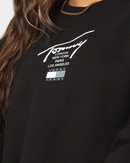 Tommy Jeans Modern Essential Signature Crewneck Black