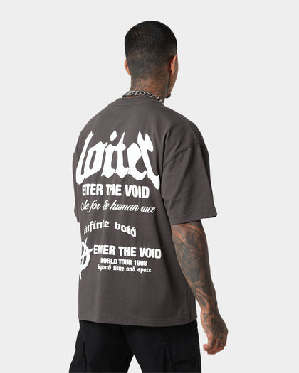 Loiter Void Multi Logo Vintage T-Shirt Charcoal