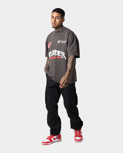 Loiter Void Multi Logo Vintage T-Shirt Charcoal