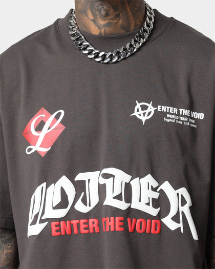 Loiter Void Multi Logo Vintage T-Shirt Charcoal