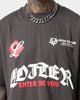 Loiter Void Multi Logo Vintage T-Shirt Charcoal