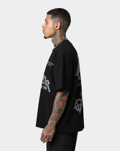 Loiter Void Multi Logo Vintage T-Shirt Vintage Black