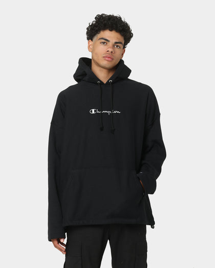 Champion Reverse Weave Relaxed Hem Hoodie Black