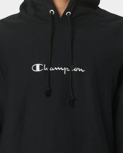 Champion Reverse Weave Relaxed Hem Hoodie Black
