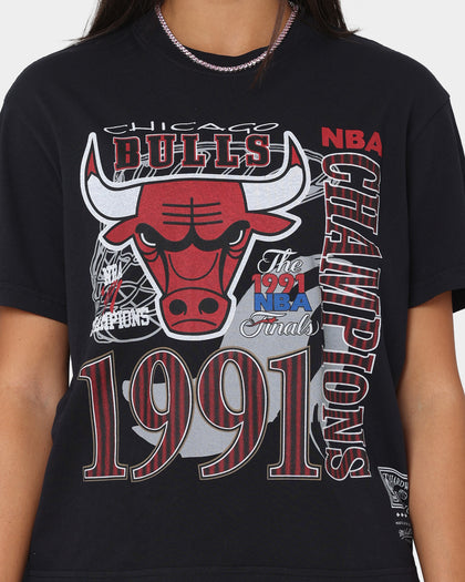 Mitchell & Ness Women's Chicago Bulls Vintage '91 Finals T-Shirt Faded Black