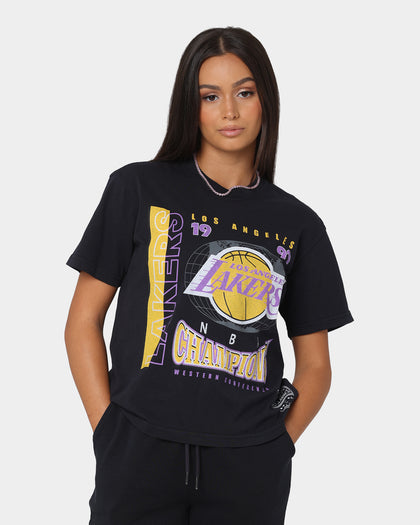 Mitchell & Ness Women's Los Angeles Lakers Vintage '91 Finals T-Shirt Faded Black